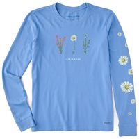 Life is Good 女式精细野花长袖T恤 10161315657051