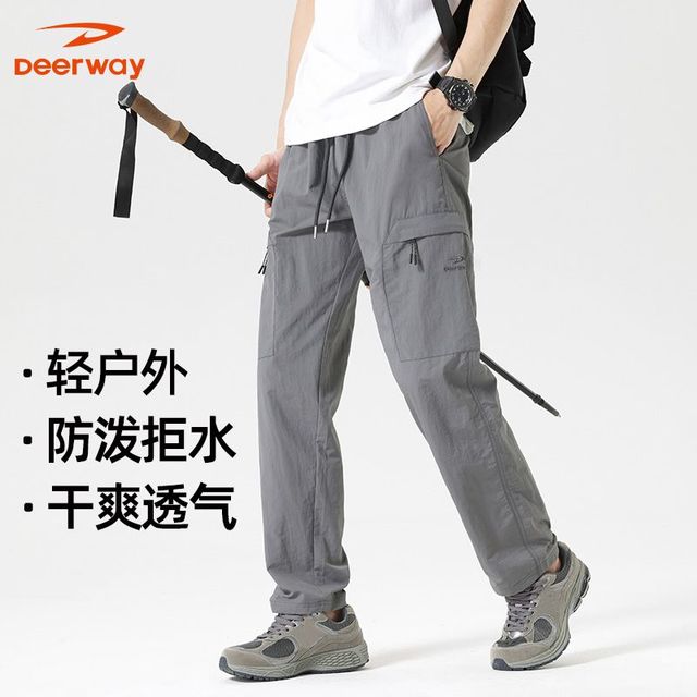 德尔惠 男士工装休闲裤 户外宽松直筒长裤