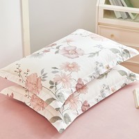 优宜 纯棉枕套一对装家用100全棉枕头套48cmx74cm枕芯内胆套2025年新款