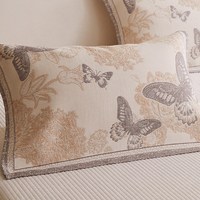 优宜 纯棉四层纱布枕巾 52*78cm 蝶恋花