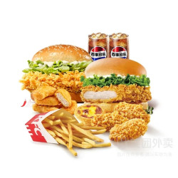 肯德基 经典辣堡超值双人餐8件套兑换券·1张