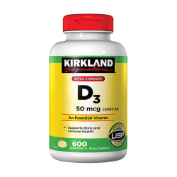 科克兰 KirkLand维生素D3胶囊600粒 原装进口液体维他命D3柯克兰Costco