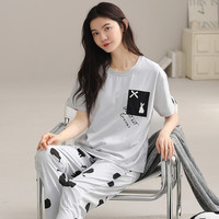 Miiow/猫人 纯棉100% 女士睡衣套装 茜粉【纯棉紧密 | 自带胸垫】 2XL