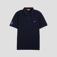 GANT 男士经典商务棉感珠地刺绣LOGO短袖POLO