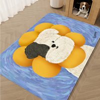 其乐（家居饰品） 其乐 绘画版宠物垫 尺寸30*40cm 动物图案 奶油风