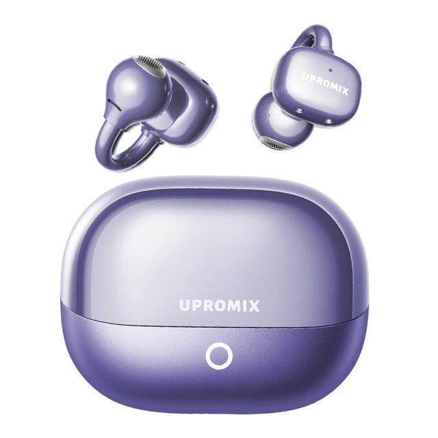 UPROMIX 2026新款 蓝牙耳夹式骨传导 定制哈曼调音AI顶配版 星云紫丨千元级专用喇叭