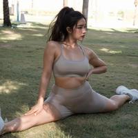 La Nikar 户外瑜伽裤健身提臀紧身裤外穿跑步运动短裤女