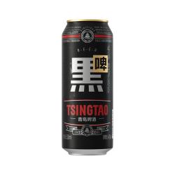 青岛啤酒 原麦汁浓度12°P 黑啤  整箱装 500mL 12罐