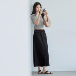 伊芙丽 蓬松感 女士牛仔裙