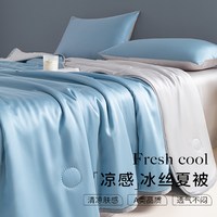 卡莫妮 凉感冰丝夏凉被 100X150cm 天蓝