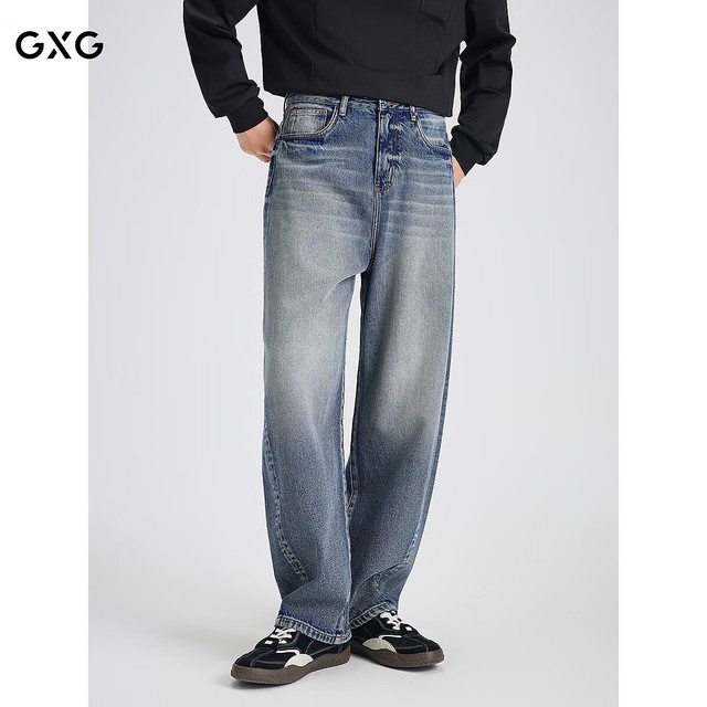 GXG 男装 宽松直筒牛仔裤 货号170/M