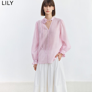  LILY/丽丽 垂坠感 女士衬衫 122粉红