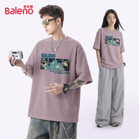 班尼路 华夫格 男士T恤衫 M -浅紫#JPB仙鹤山