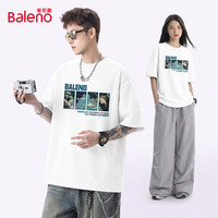 班尼路 华夫格 男士T恤衫 XL -白#JPB仙鹤山