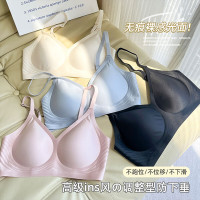 猫人 无痕无钢圈 女士文胸 黑色 M （80-100斤）