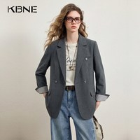  KBNE/卡贝奈尔 气质 女士休闲西装外套 灰色 160/84A/M