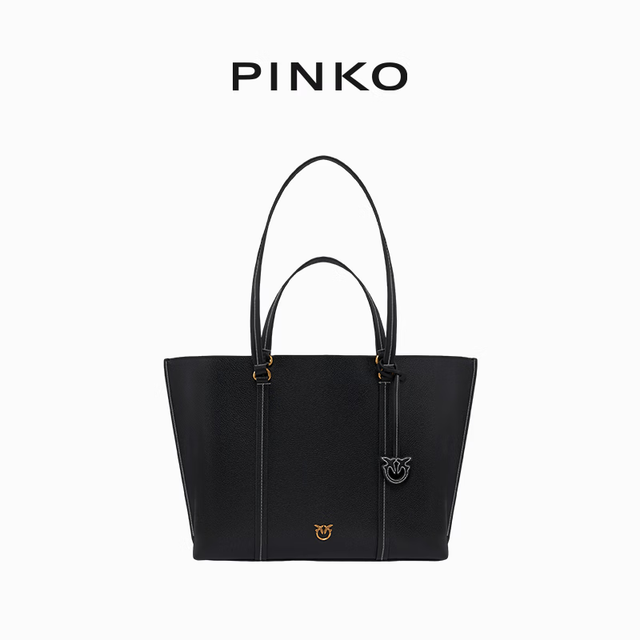 PINKO 女士通勤大容量双滚筒式大号单肩手提托特包女包礼物 Z99Q