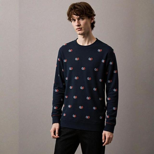 Scotch & Soda Scotch&Soda 简约休闲嵌花织圆领针织衫毛衣