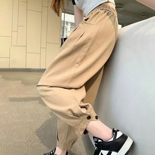  子牧棉麻 百搭 女士休闲裤