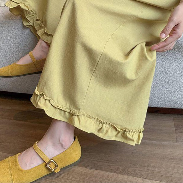 子牧棉麻 2026春夏款 高腰松紧 女士休闲裤