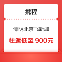 携程特价机票 清明游新疆往返机票