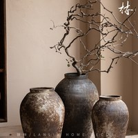 LANLIN/镧林 复古风 手工粗陶花瓶