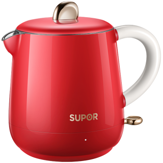苏泊尔 SW-06T101A 便携式烧水壶  红色 0.6L