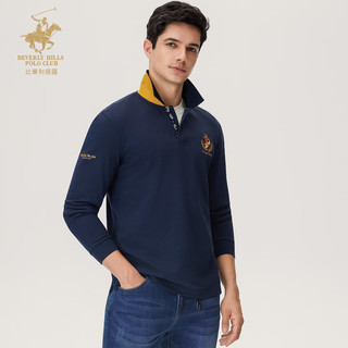  BEVERLY HILLS POLO CLUB/比华利保罗 精梳新疆棉 男士Polo衫 2XL 深蓝色