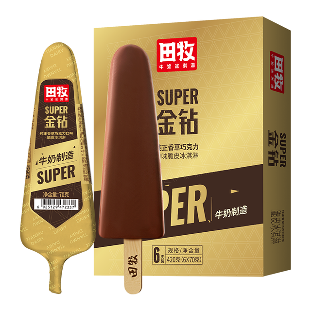 田牧 金钻巧克力脆皮 6支+花脸 24支 共30支