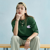 Champion 宽松 短袖T恤 绿色 M