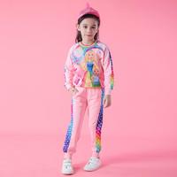 Barbie 套装女童网红卡通公主可爱洋气儿童长袖卫衣运动服