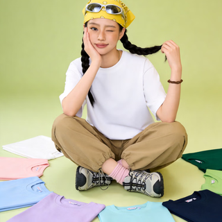  JD FASHION 100%棉 圆领短袖T恤