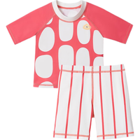  kocotree/kk树 原纱防晒耐氯 儿童泳衣 米娜红分体 90 【身高80-90CM】