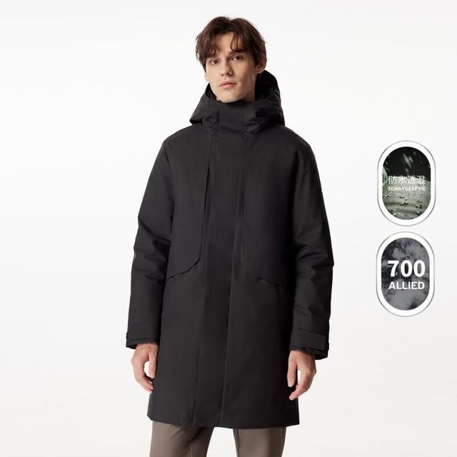 J.Lindeberg 金·林德伯格 春季男士休闲长款连帽商务通勤羽绒服夹克