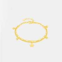 超V会员：曼卡龙 黄金手链 双层星绮