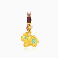 超V会员：曼卡龙 黄金挂坠 马上有钱·纳金 本命年 生肖马 8.06g