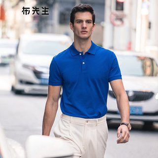  布先生 polo领 男士短袖T恤 XL 克莱茵蓝