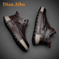Dian.Aibu 男士轻奢真皮马丁靴 2026春季新款透气防臭高帮软底轻便短靴
