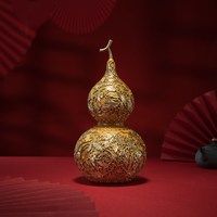 铜师傅 《福禄临门》客厅桌面铜葫芦摆件 家居装饰工艺品 乔迁礼物