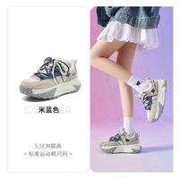 15分钟 复古撞色老爹鞋轻便百搭运动鞋厚底休闲鞋女鞋子