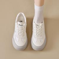 15分钟 日式复古小白鞋春季甜美拼接厚底板鞋软底舒适休闲百搭女鞋