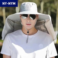 NY-NYM 男士+披肩钓鱼帽防水九扣披肩