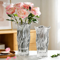 墨斗鱼 玻璃花瓶 22cm 大口径透明摆件