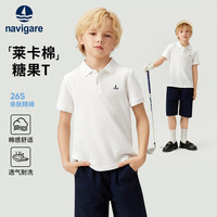 navigare/纳维凯尔 翻领 儿童短袖T恤