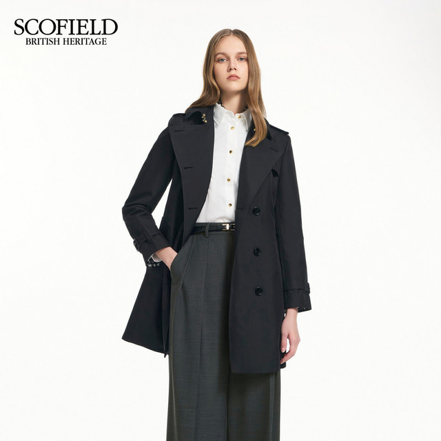 SCOFIELD 女装英伦双排扣风衣 2026春季新品
