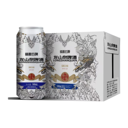 龙山泉 本溪特产啤酒9°白啤易拉罐浑浊型500ml*12听