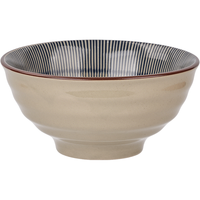  友来福 釉下彩 陶瓷碗套装 日式蓝条7英寸面碗2只