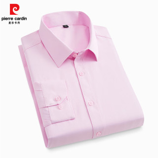 皮尔·卡丹 皮尔卡丹（pierre cardin）男士纯色商务免烫抗皱长袖衬衫（多款可选）
