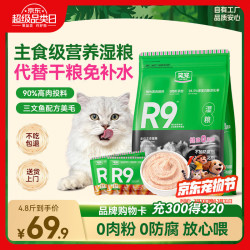笑宠 R9猫湿粮全价主食湿粮餐包主食猫饭猫条猫罐头 三文鱼味60g*40包