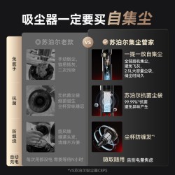 苏泊尔 绿光显尘 自集尘吸尘器